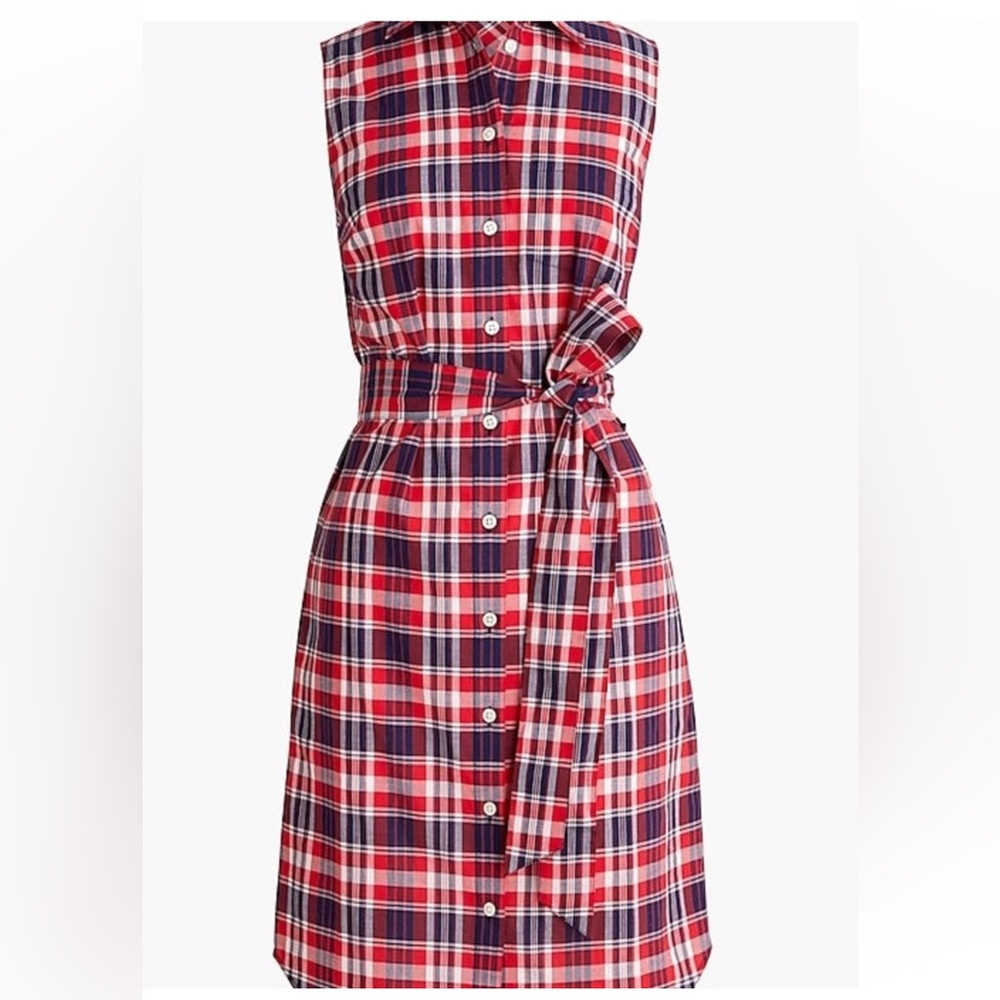 J. Crew Sleeveless Plaid Dress
